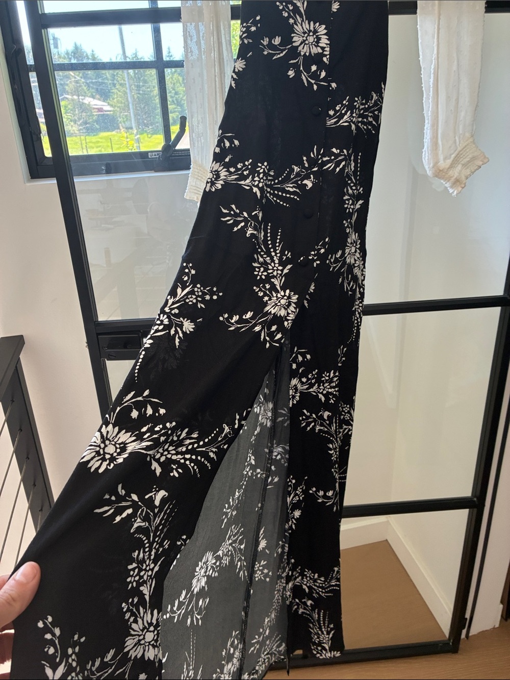 Flynn Skye Black and White Floral Slip Dress - Picture 2 of 5
